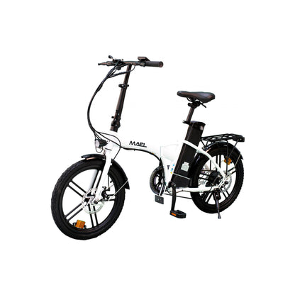 Bicicleta electrica pliabila Mael Paris alb, 20 inch