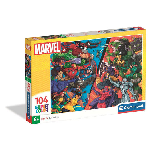 Puzzle Super 104 Piese - Marvel Heroes vs. Villains