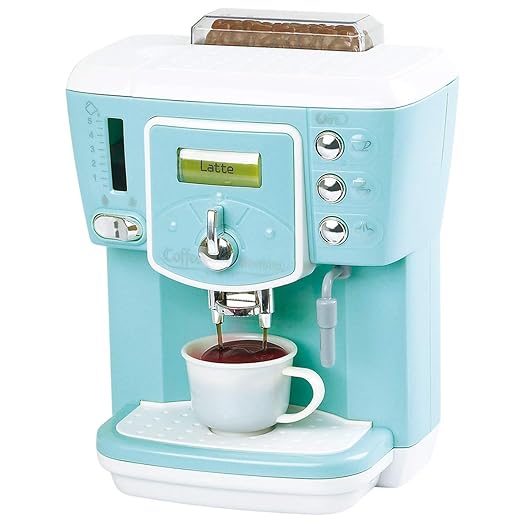 Aparat de cafea automat, de jucarie, Deluxe albastru, PlayGo