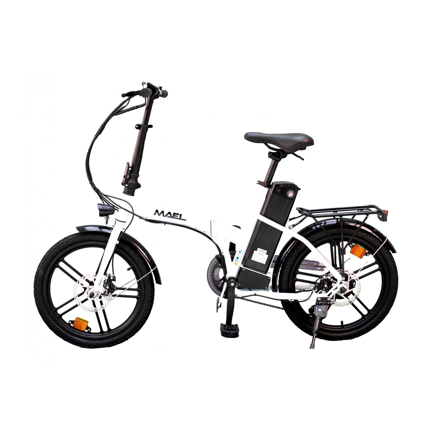 Bicicleta electrica pliabila Mael Paris alb, 20 inch