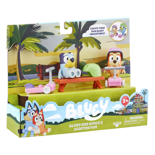 Bluey - Set de joaca - Bluey & Bingo's Scooter Fun