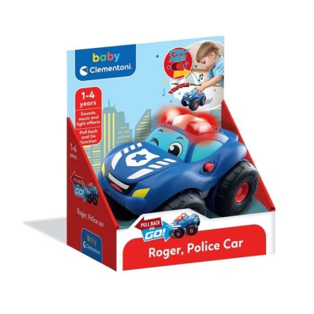 Masina de Politie Roger Pull-Back and Go! (sunete si lumini)