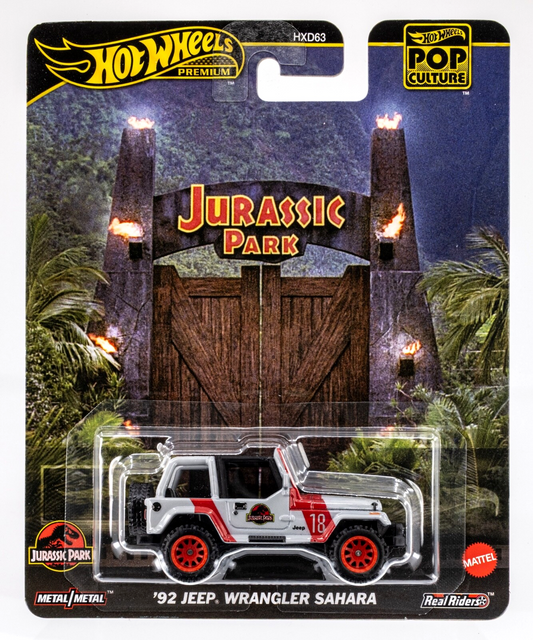 Hot Wheels 92 Jeep Wrangler Sahara Jurassic Park, 1.64