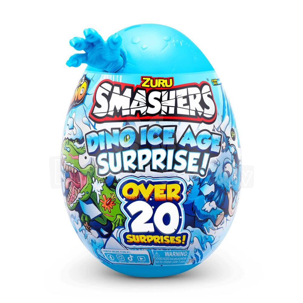 Smashers Dino Ice Age Surprise - Ou mare cu peste 20 de surprize - Albastru