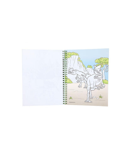Dino World Carte de colorat cu creioane colorate
