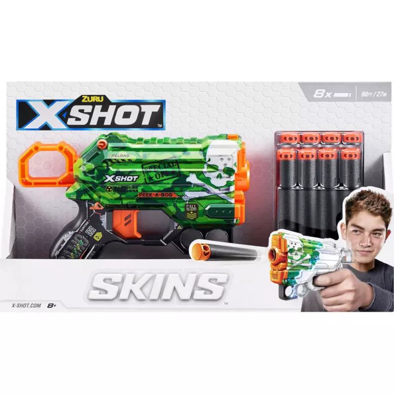 Blaster X-Shot Excel Skins Menace - Beats Mode, cu 8 sageti