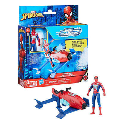 Vehicul hydro jet si figurina Spiderman