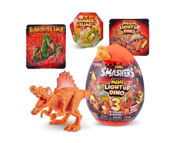 Smashers - Ou colectibil Mini Dino Light-Up, asst., S4, 13 cm