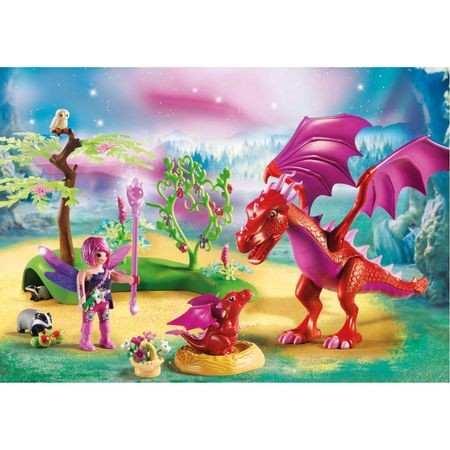 Joc Playmobil Fairies, Dragonul prietenos cu puiul sau