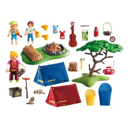 Joc Playmobil Large Holiday Camp - Loc de Tabara cu Led de Foc 6888