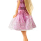 Papusa Mattel Barbie "La Multi Ani" in rochie roz