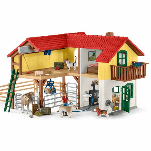 Set de joaca Casa taraneasca cu grajd si accesorii