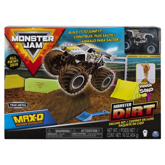 Set de joaca Hot Wheels Monster Jam cu nisip kinetic Dirt Deluxe , cu masinuta - MA-D