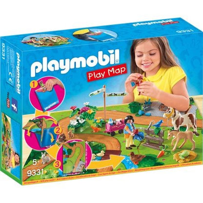 Set Playmobil Play Map - Plansa De Joaca - Plimbare Cu Caluti 9331