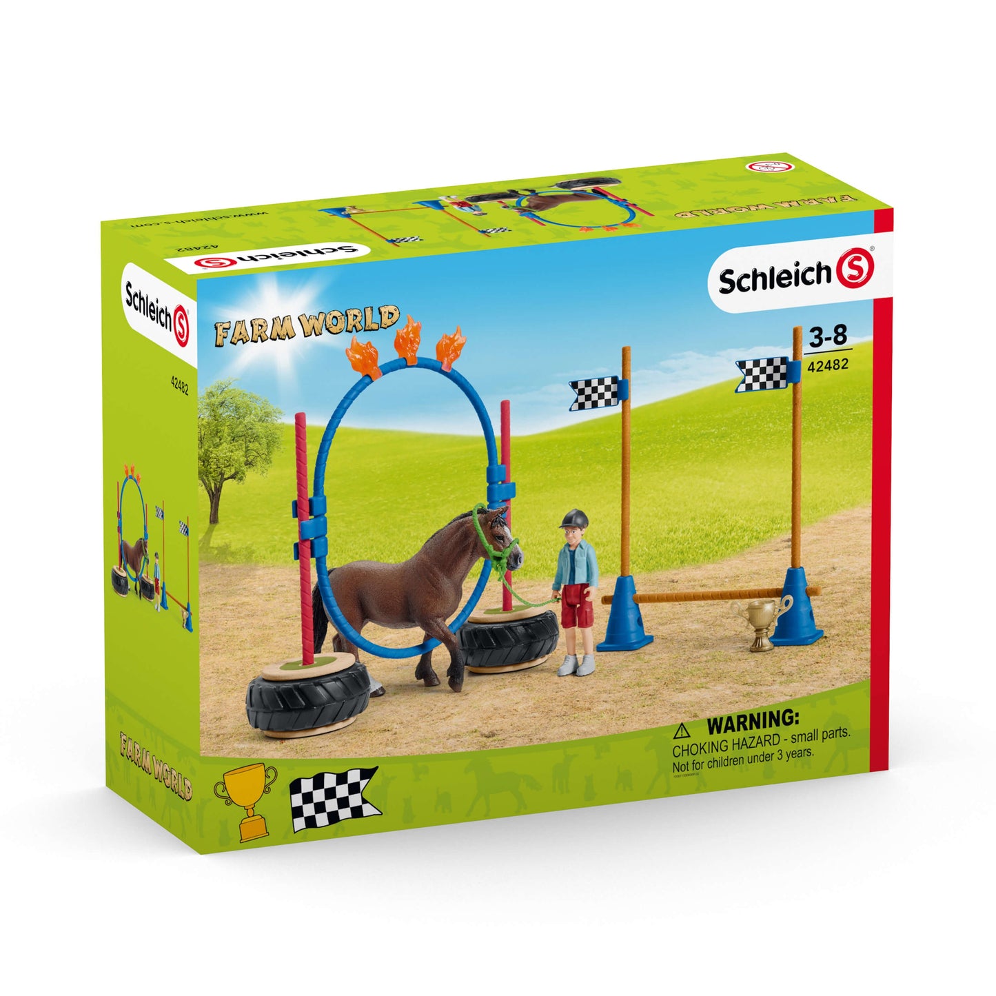 Set figurine Schleich - Cursa De Agilitate Cu Ponei, SL42482