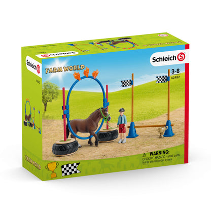 Set figurine Schleich - Cursa De Agilitate Cu Ponei, SL42482