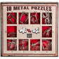 Puzzle mecanic Eureka - 10 metal puzzles - set rosu