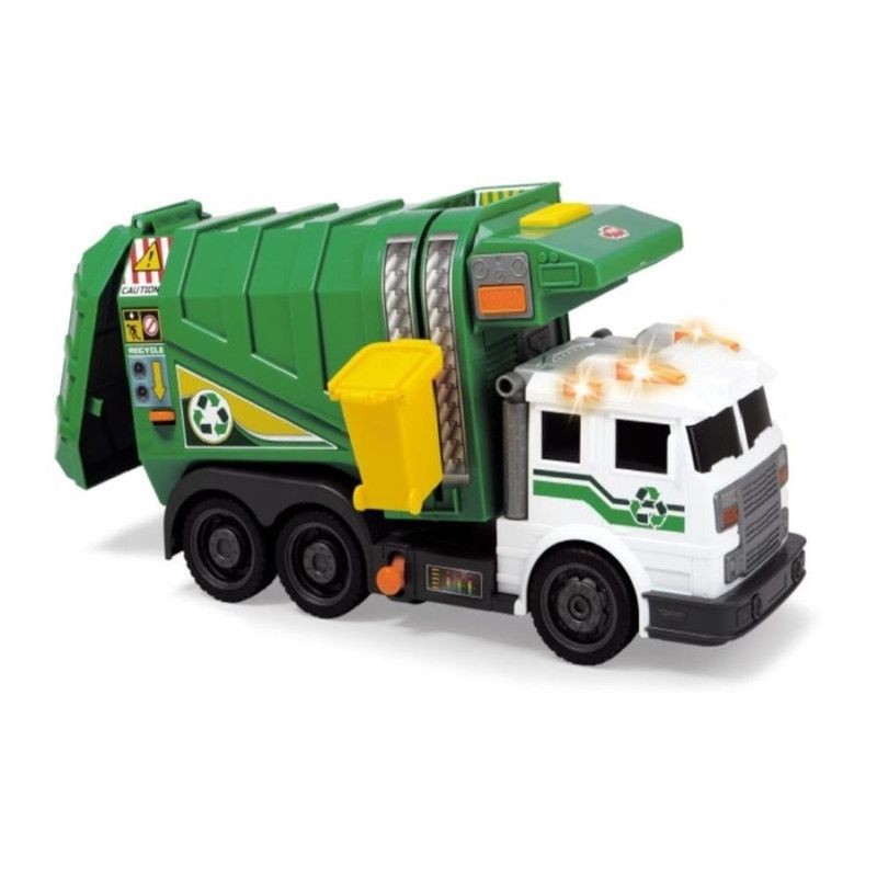 Masina de gunoi verde Dickie Toys cu sunet si lumini, 39 cm