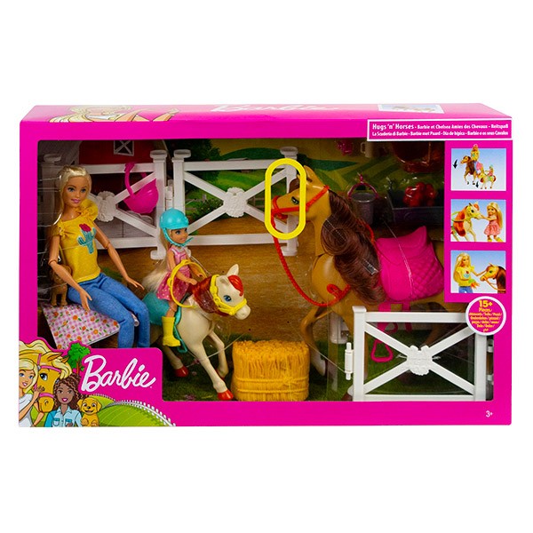 Barbie: Papusa cu caluti si accesorii