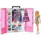 Set de joaca Barbie dulap cu papusa inclusa si accesorii, roz