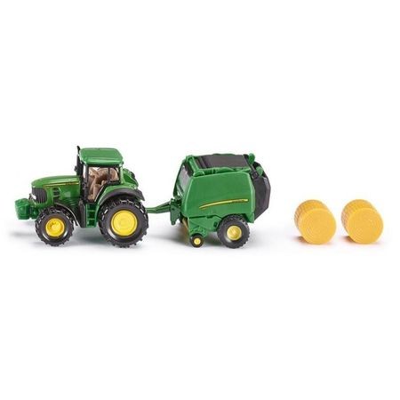 Macheta tractor cu remorca Siku John Deere, Multicolor