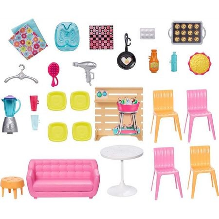 Set de joaca Barbie FXG57, Casa Mattel Barbie din Malibu