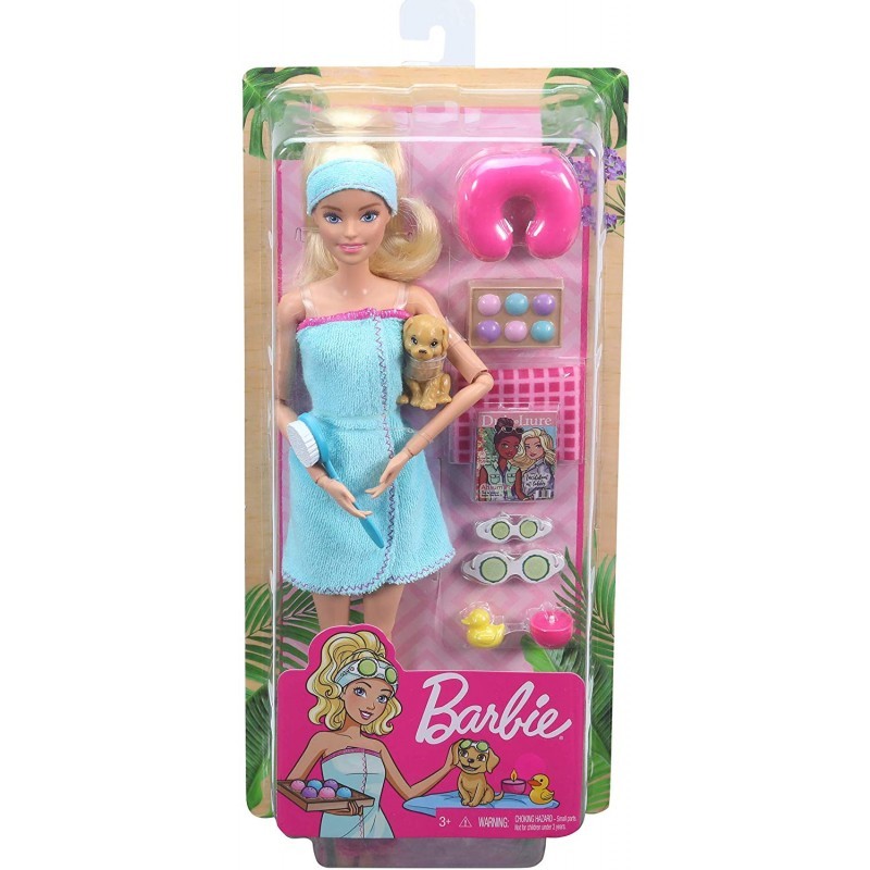 Papusa Barbie pregatita de wellness, cu caine
