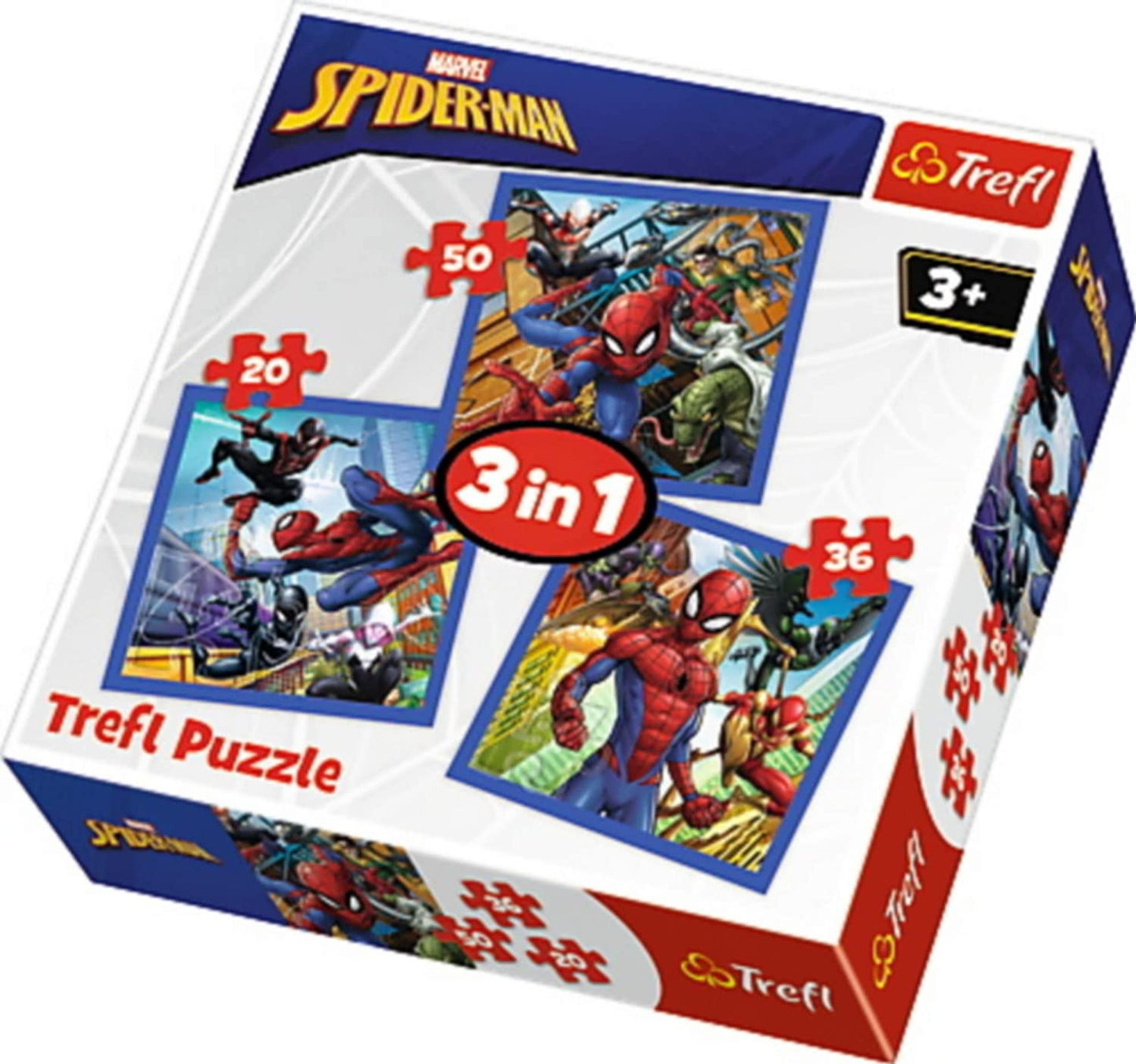 Puzzle Trefl  3 in 1, Spiderman si adversarii