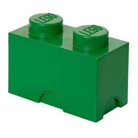 Cutie depozitare LEGO 1x2 verde inchis