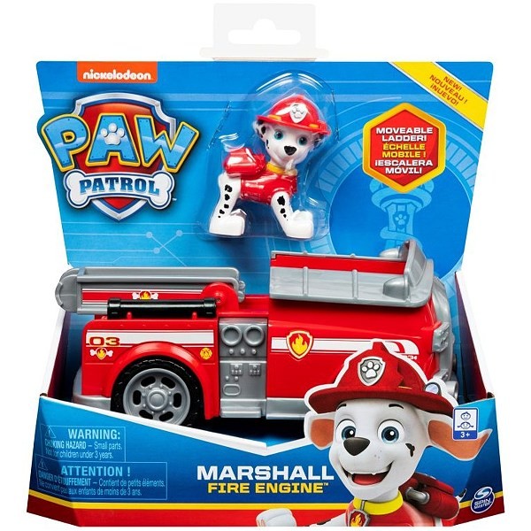 Set Figurina cu Vehicul Paw Patrol-Marshall Fire Engine