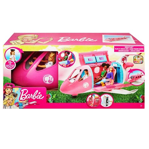 Set de joaca Barbie - Avion cu papusa pilot