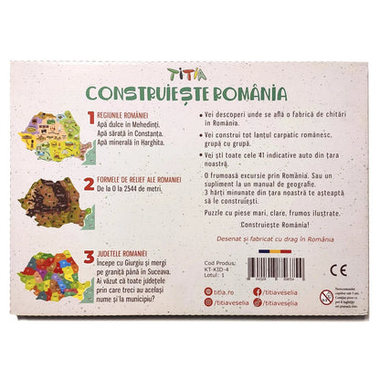 Puzzle Construieste Romania cu piese mari, în 3 straturi