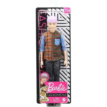 Papusa Mattel Barbie Fashionistas Ken Pink Hairstyle