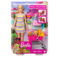 Set de joaca Mattel - Papusa Barbie la plimbare cu catelusii