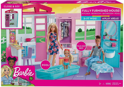 Set de joaca Mattel Barbie Casa Mobilata si Portabila