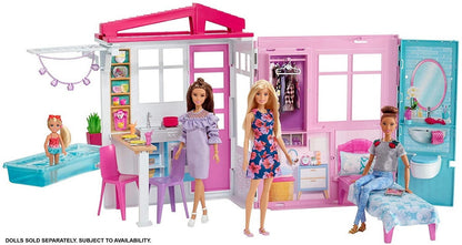 Set de joaca Mattel Barbie Casa Mobilata si Portabila