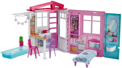 Set de joaca Mattel Barbie Casa Mobilata si Portabila