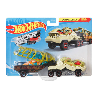 Set camion si masina Hot Wheels, Fossil Freight scara 1:64