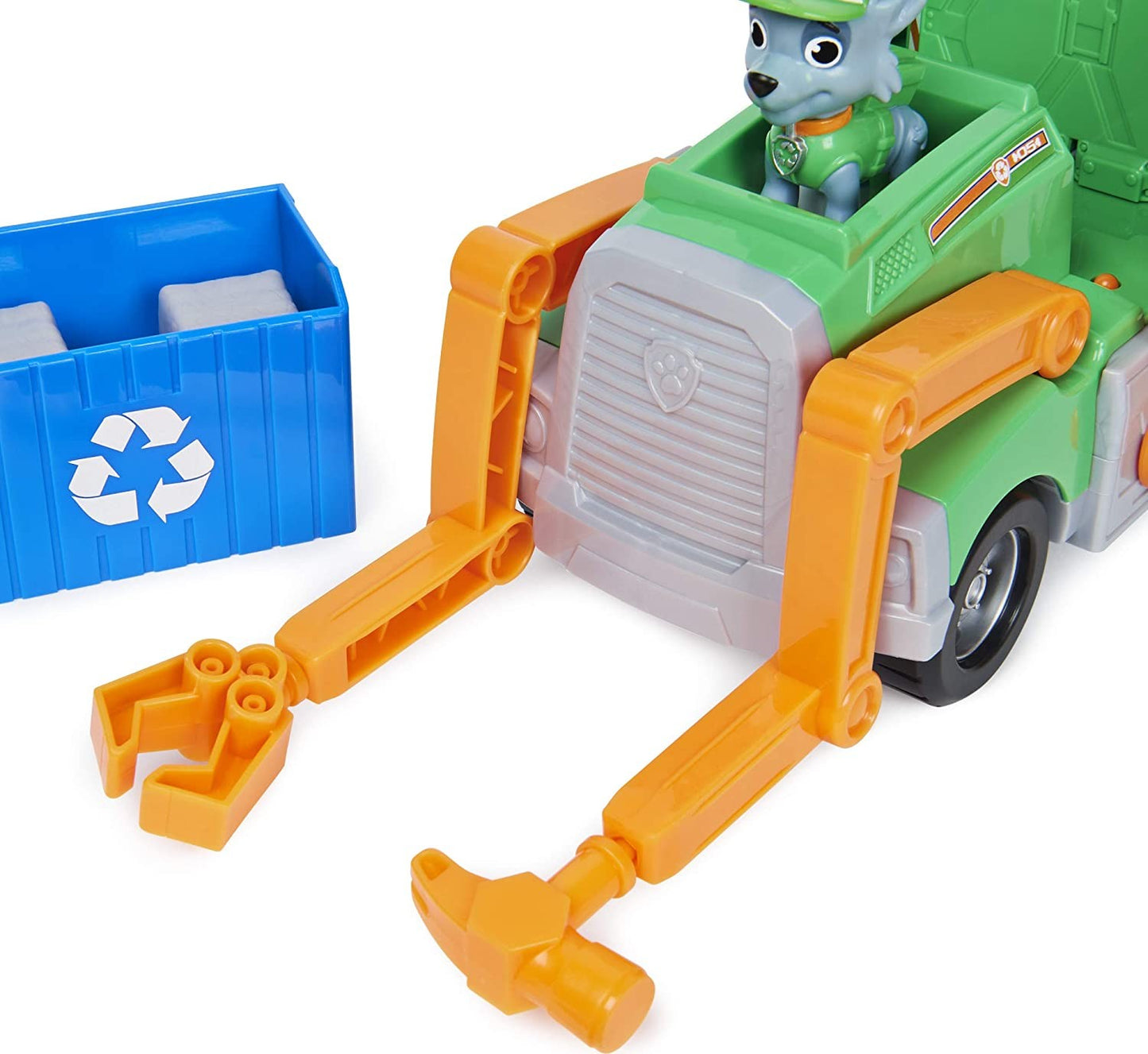 Set de joaca Patrula Catelusilor Rocky si masina de reciclare