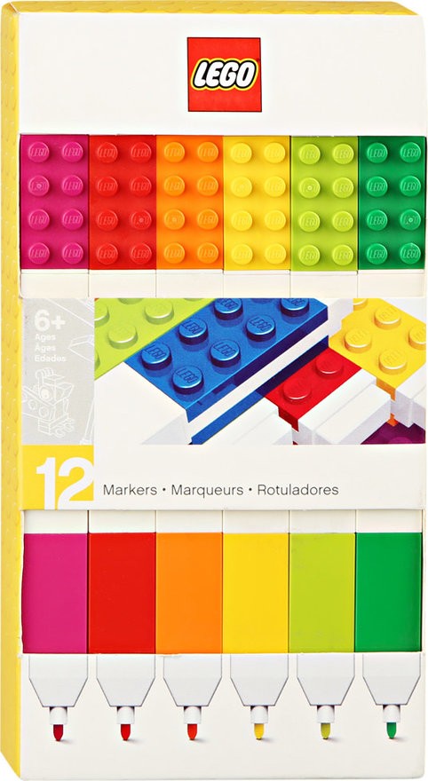 Set 12 markere LEGO 51644