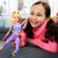 Papusa Barbie Made to move, 22 de articulatii complet mobile, seria 3, par blond, 30 cm