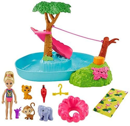 Papusa Barbie Chelsea cu Piscina si Animale