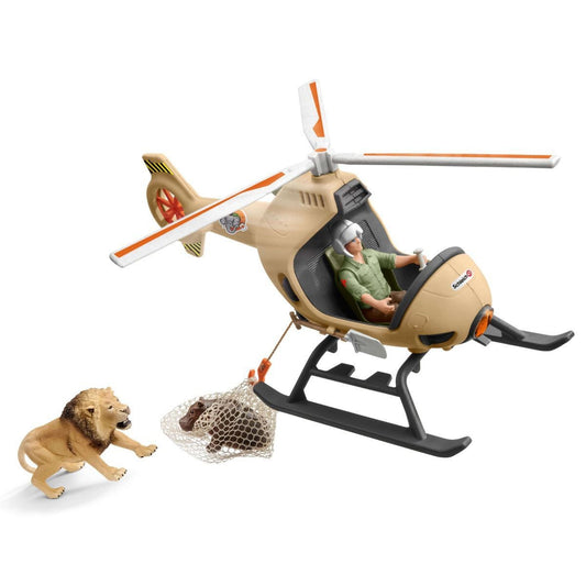 Set figurine Schleich-Elicopter de salvare a animalelor