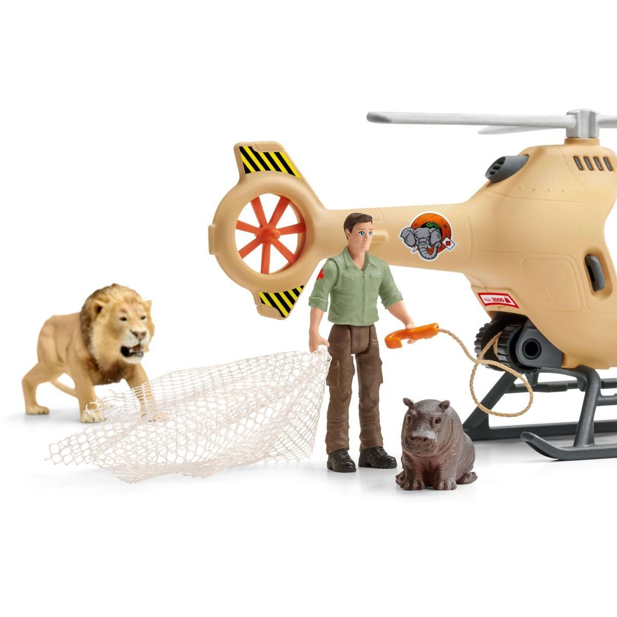 Set figurine Schleich-Elicopter de salvare a animalelor