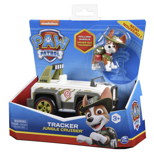 Set figurina cu vehicul Paw Patrol - Tracker Jungle Cruiser