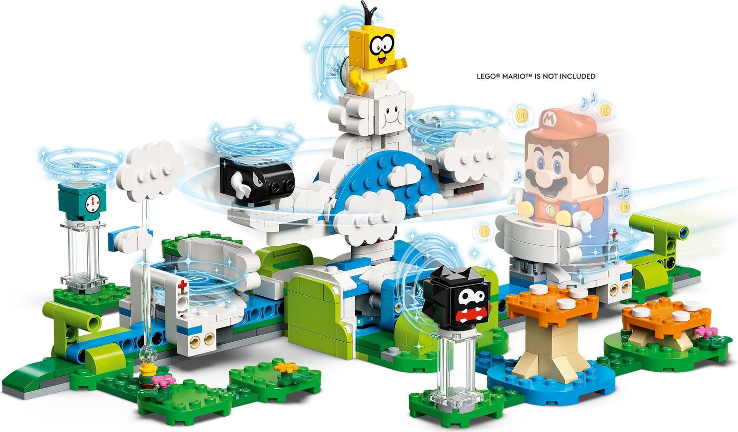 LEGO Super Mario, Set de extindere - Lumea din cer a lui Lasetu 71389, 484 piese
