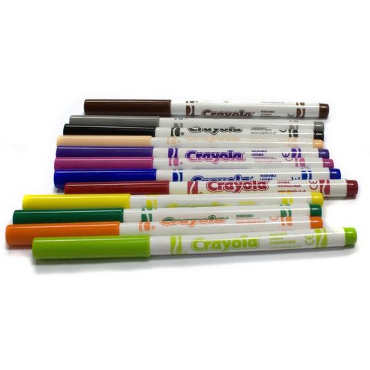 Set 12 Markere Lavabile Crayola-Super Tips,Multicolor