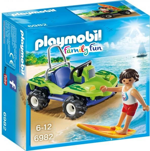 Playmobil Family Fun - Surfer cu vehicul de plaja