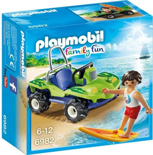 Playmobil Family Fun - Surfer cu vehicul de plaja