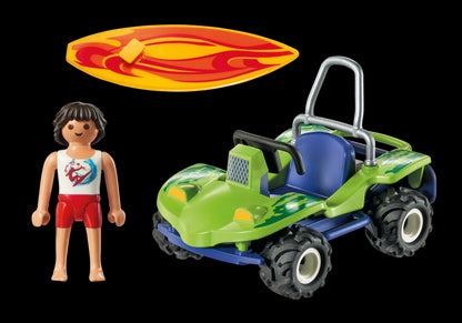 Playmobil Family Fun - Surfer cu vehicul de plaja